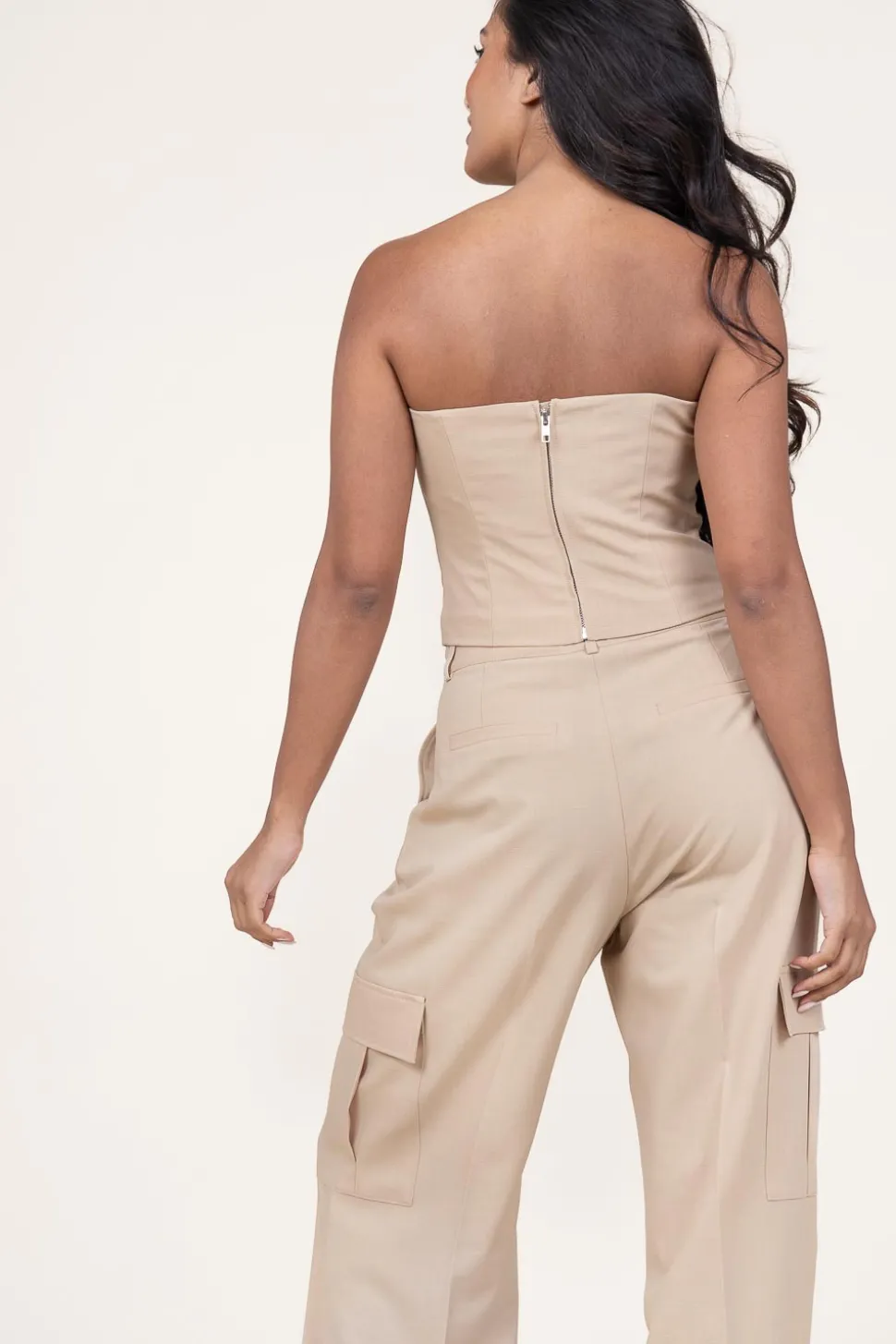 Bustier Top With Zipper Cosima | Beige... | Herskind | Little Soho