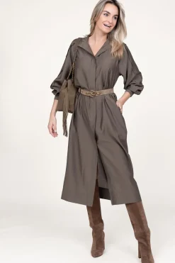 Button-Through Dress Mazar | Green... | Second Female | Little Soho