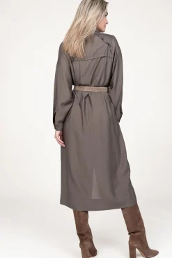 Button-Through Dress Mazar | Green... | Second Female | Little Soho