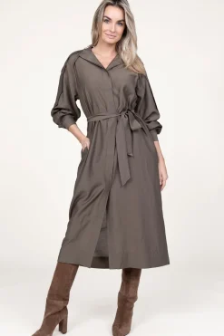 Button-Through Dress Mazar | Green... | Second Female | Little Soho