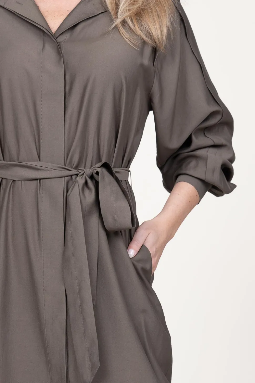 Button-Through Dress Mazar | Green... | Second Female | Little Soho