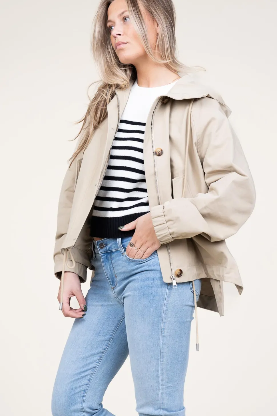 Canvas Coat May | Beige... | Alter Ego | Little Soho
