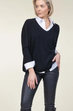 Cashmere Sweater Camille | Black... | Absolut Cashmere | Little Soho
