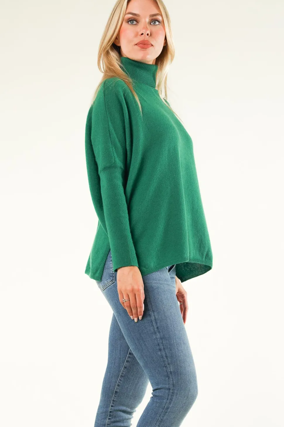 Cashmere Turtleneck Clara | Green... | Absolut Cashmere | Little Soho