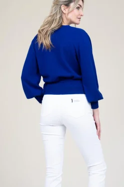 Cashmere Wrap Sweater Belinda | Blue... | Absolut Cashmere | Little Soho