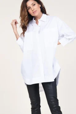 Cotton Blouse With Pockets Cotton | White... | Co'Couture | Little Soho