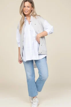 Cotton Blouse With Pockets Cotton | White... | Co'Couture | Little Soho