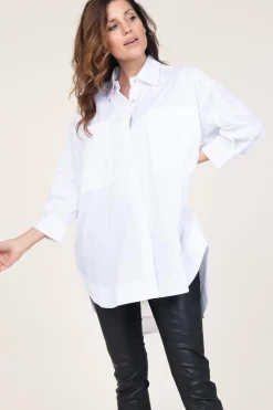 Cotton Blouse With Pockets Cotton | White... | Co'Couture | Little Soho