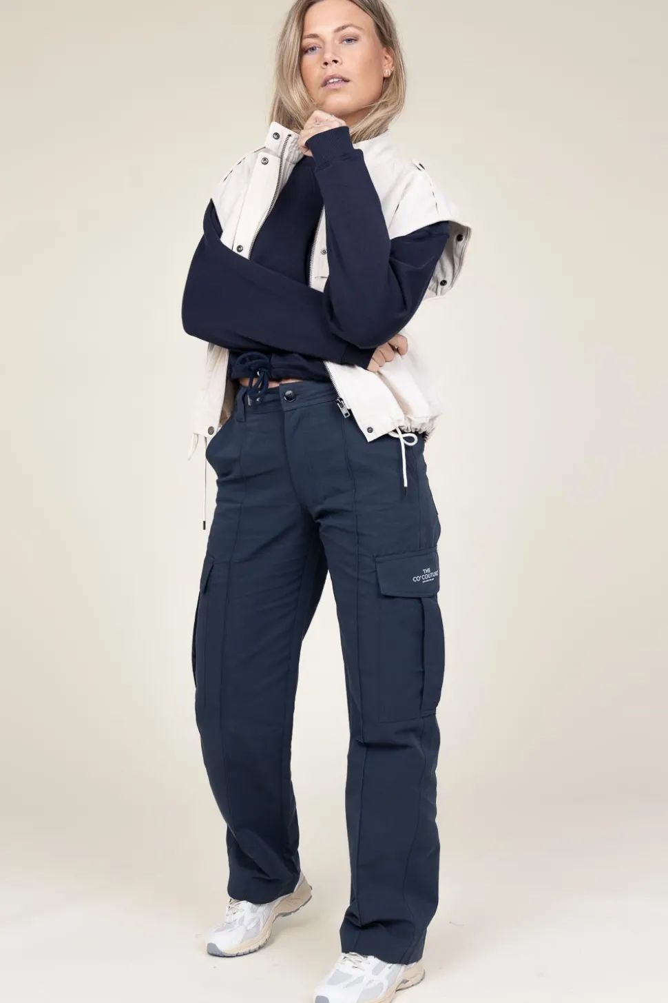 Cotton Cargo Pants Jenkins | Blue... | Co'Couture | Little Soho
