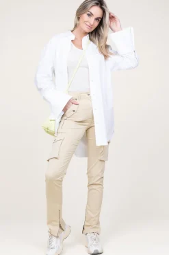 Cotton Cargo Pants Jill | Beige... | Patrizia Pepe | Little Soho
