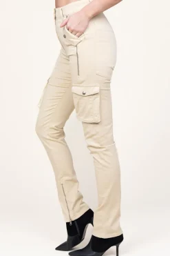 Cotton Cargo Pants Jill | Beige... | Patrizia Pepe | Little Soho