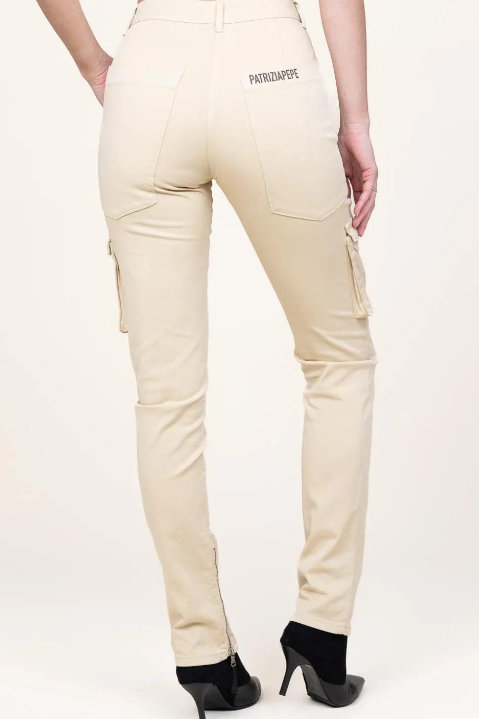 Cotton Cargo Pants Jill | Beige... | Patrizia Pepe | Little Soho