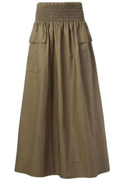 Cotton Cargo Skirt Pelambre | Green... | Mes Demoiselles | Little Soho