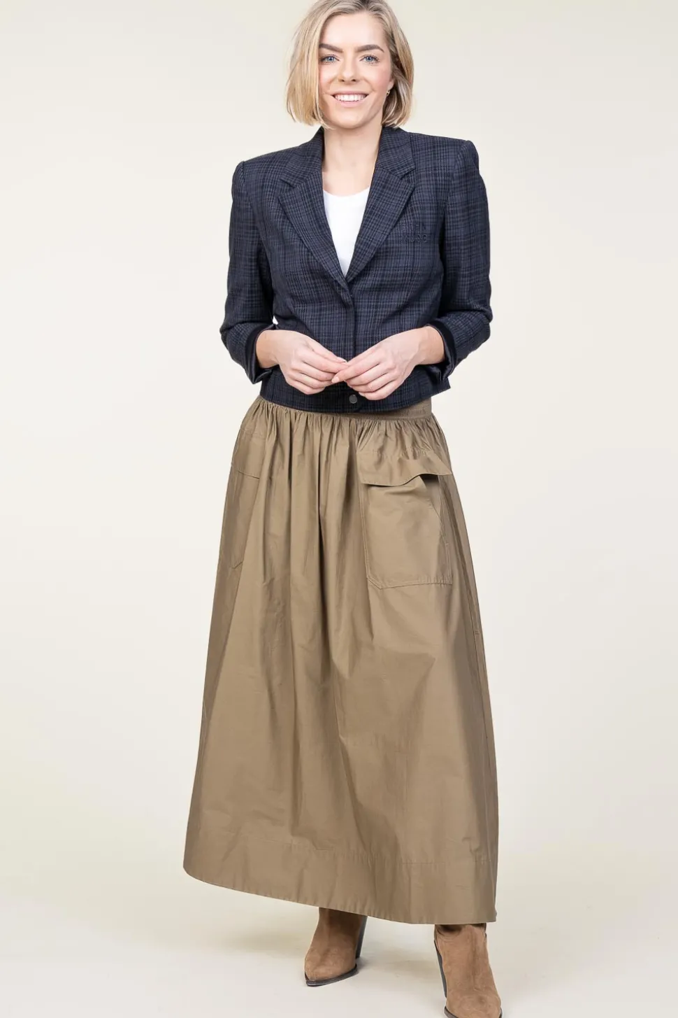 Cotton Cargo Skirt Pelambre | Green... | Mes Demoiselles | Little Soho