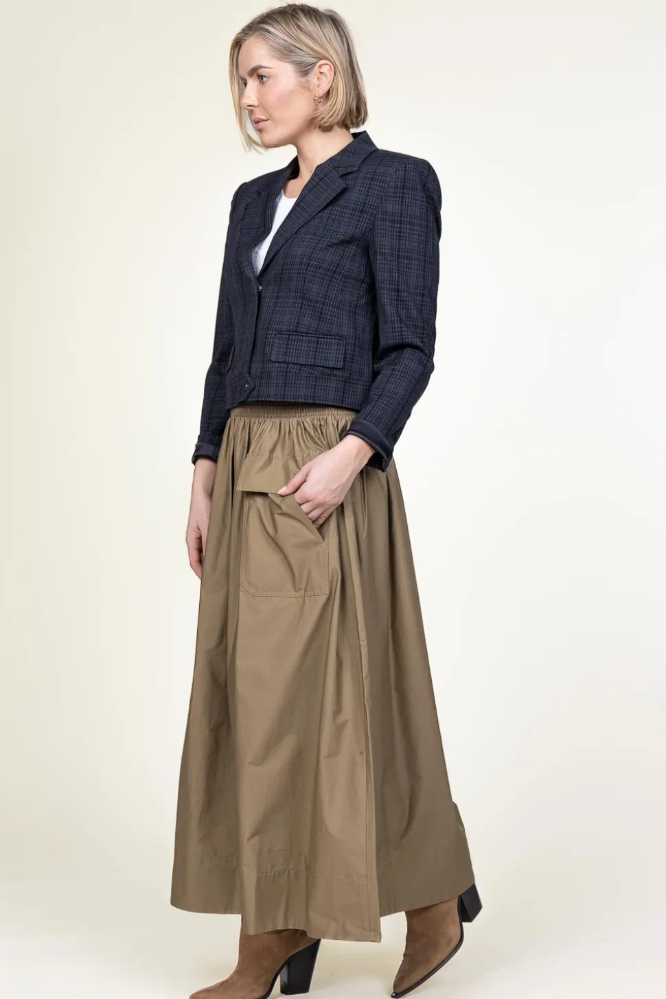 Cotton Cargo Skirt Pelambre | Green... | Mes Demoiselles | Little Soho
