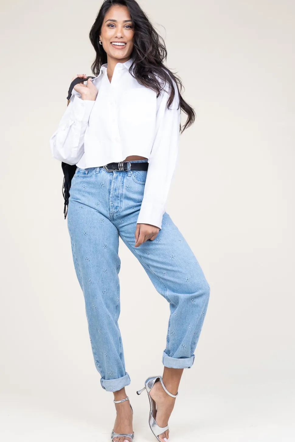 Cotton Cropped Blouse Charm | White... | Second Female | Little Soho