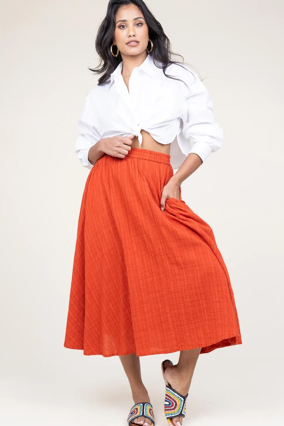 Cotton Cropped Blouse Charm | White... | Second Female | Little Soho
