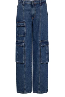 Cotton Denim Cargo Pants Vika | Blue... | Co'Couture | Little Soho