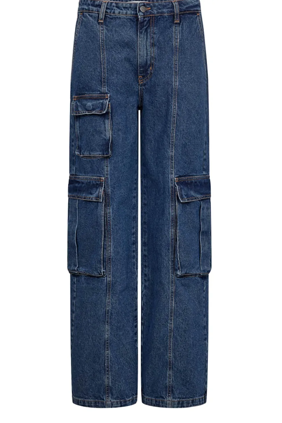 Cotton Denim Cargo Pants Vika | Blue... | Co'Couture | Little Soho