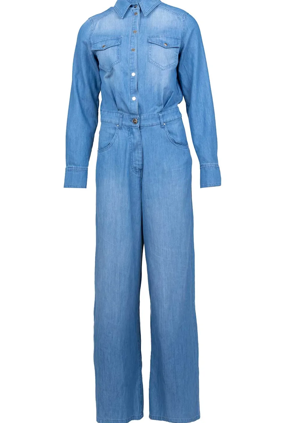 Cotton Denim Jumpsuit Rodriguez | Blue... | Kocca | Little Soho