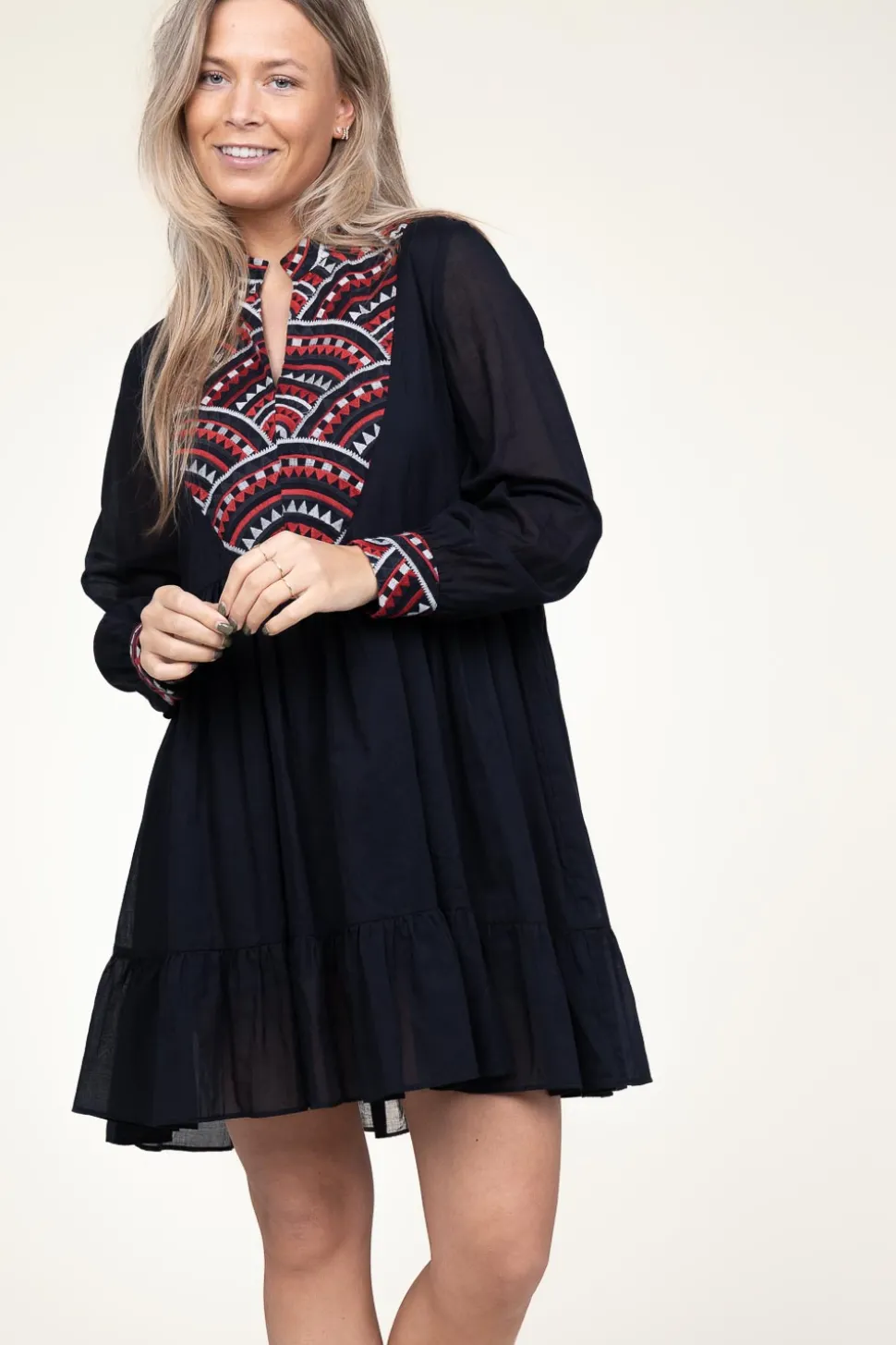Cotton Dress Alexa | Black... | Greek Archaic Kori | Little Soho