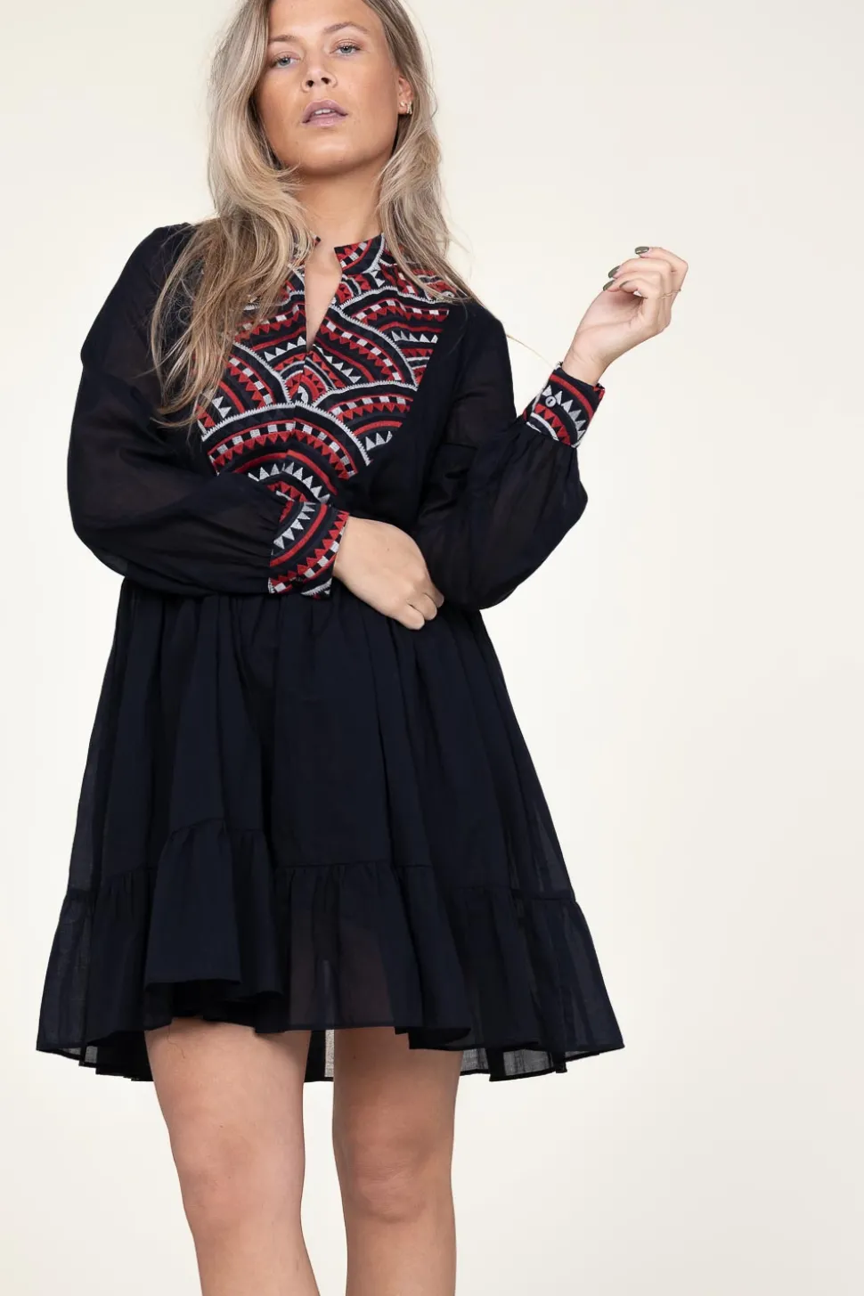 Cotton Dress Alexa | Black... | Greek Archaic Kori | Little Soho