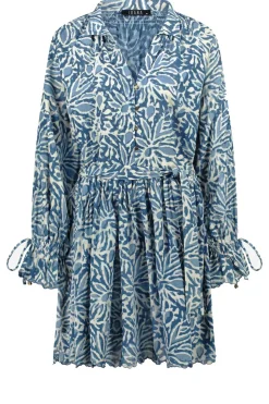 Cotton Dress With Print Dounya | Blue... | Ibana | Little Soho