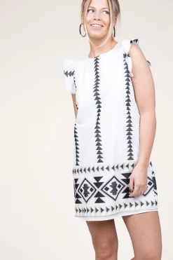 Cotton Embroidery Dress Bettina | Black & White... | Kocca | Little Soho