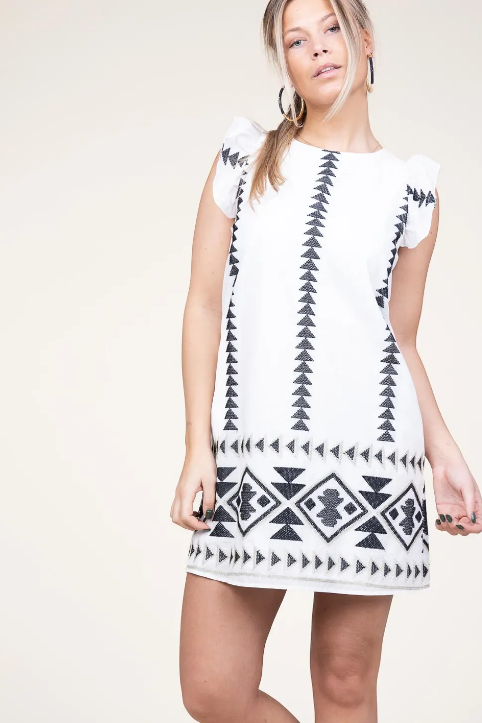 Cotton Embroidery Dress Bettina | Black & White... | Kocca | Little Soho