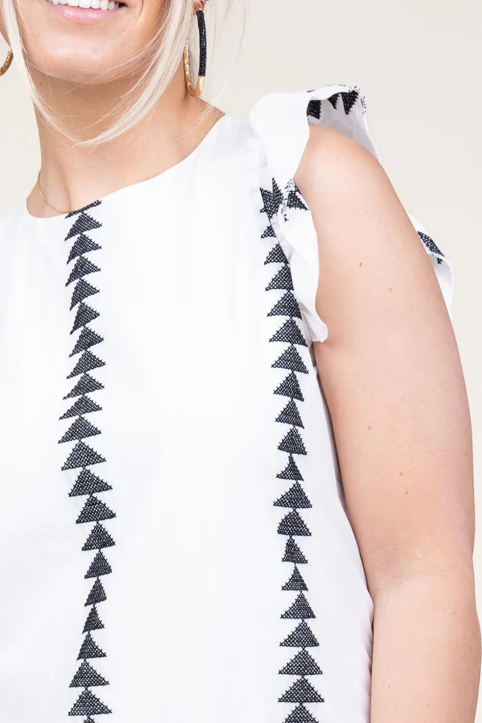 Cotton Embroidery Dress Bettina | Black & White... | Kocca | Little Soho