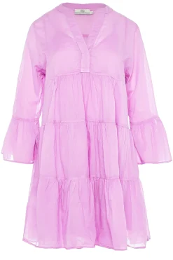Cotton Foil Dress Lavrentia | Purple... | Devotion | Little Soho
