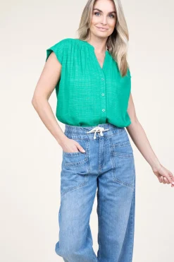 Cotton Mix Blouse Ophelia | Green... | Stella Forest | Little Soho
