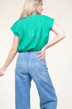 Cotton Mix Blouse Ophelia | Green... | Stella Forest | Little Soho