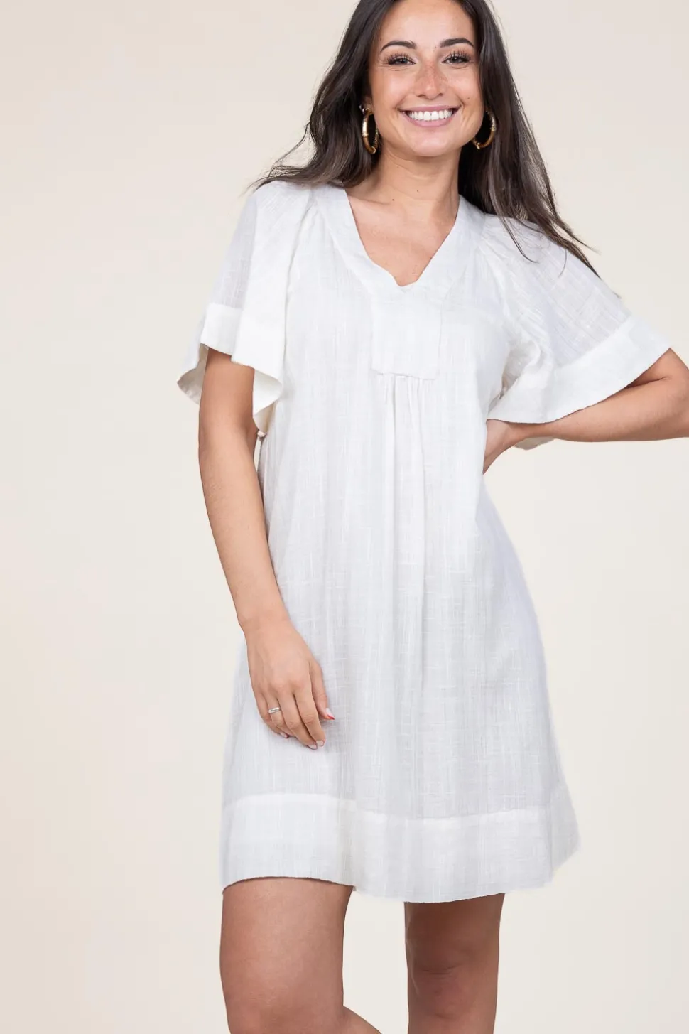 Cotton Mix Dress Ophelia | Natural... | Stella Forest | Little Soho