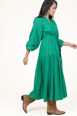 Cotton Mix Maxi Dress Ophelia | Green... | Stella Forest | Little Soho