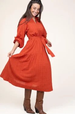 Cotton Mix Maxi Dress Ophelia | Red... | Stella Forest | Little Soho