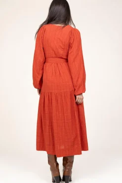 Cotton Mix Maxi Dress Ophelia | Red... | Stella Forest | Little Soho