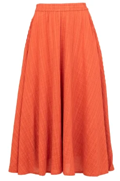 Cotton Mix Midi Skirt Ophelia | Rust... | Stella Forest | Little Soho