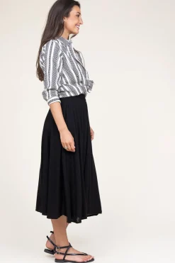 Cotton Mix With Midi Skirt Ophelia | Black... | Stella Forest | Little Soho