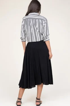 Cotton Mix With Midi Skirt Ophelia | Black... | Stella Forest | Little Soho