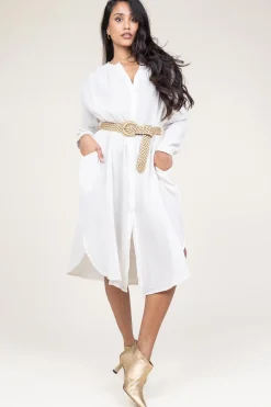 Cotton Mousseline Dress Nala | White... | Louizon | Little Soho