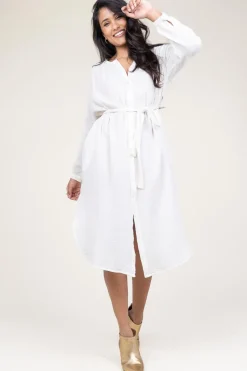 Cotton Mousseline Dress Nala | White... | Louizon | Little Soho