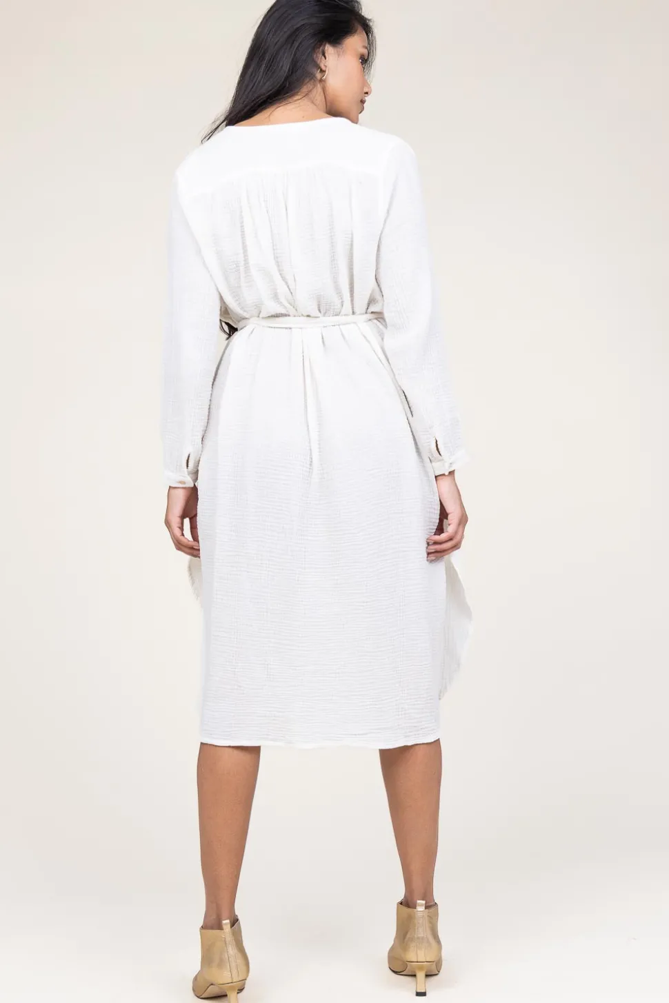 Cotton Mousseline Dress Nala | White... | Louizon | Little Soho