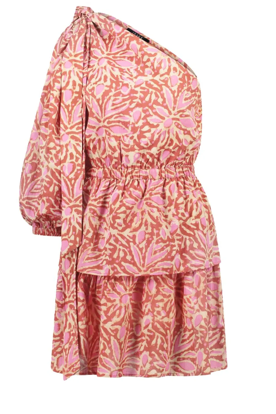 Cotton One-Shoulder Dress Daffi | Pink... | Ibana | Little Soho