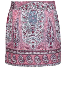 Cotton Paisley Print Skirt Tajar | Red... | Antik Batik | Little Soho
