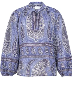 Cotton Paisley Print Top Tajar | Blue... | Antik Batik | Little Soho