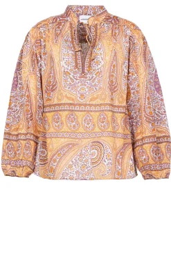 Cotton Paisley Print Top Tajar | Orange... | Antik Batik | Little Soho