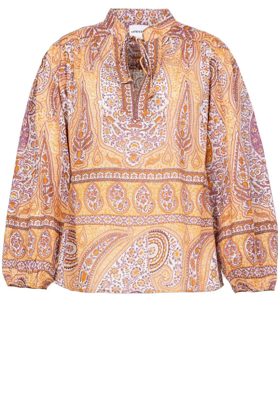 Cotton Paisley Print Top Tajar | Orange... | Antik Batik | Little Soho