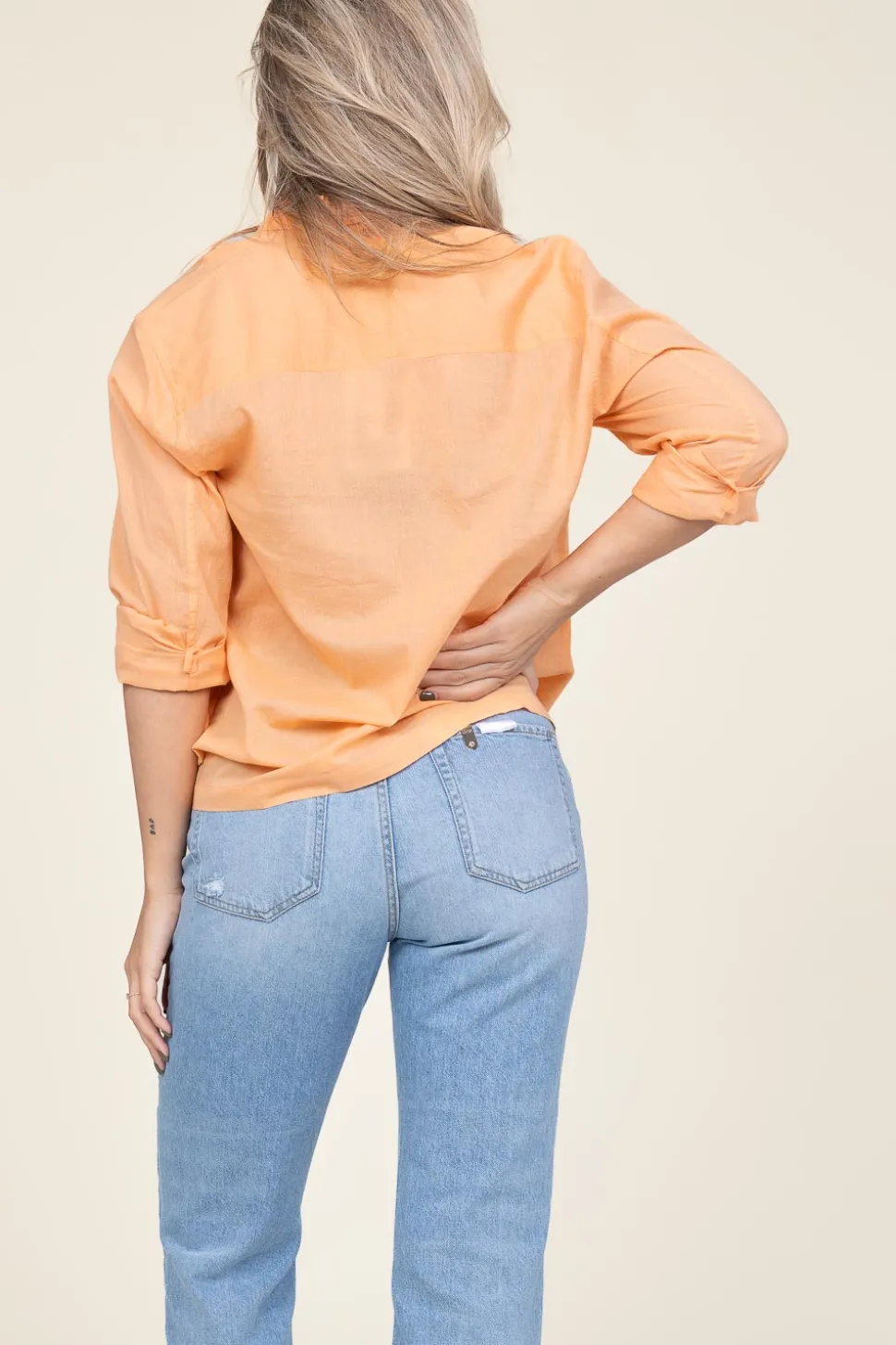 Cotton Voile Blouse Anna | Orange... | Antik Batik | Little Soho