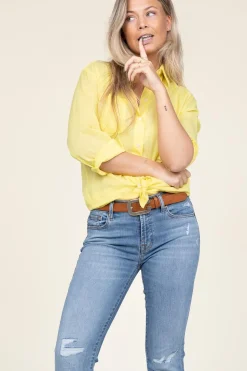 Cotton Voile Blouse Anna | Yellow... | Antik Batik | Little Soho